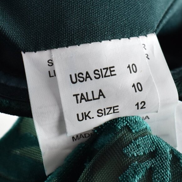 Mori Lee Strapless Floral Velvet Bridesmaid Dress - 8/10 - Picture 10 of 11